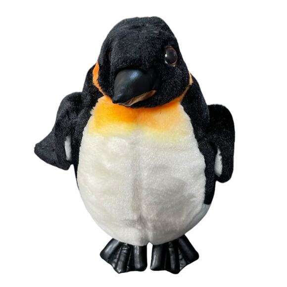 SeaWorld Plush Emperor Penguin Stuffed Animal Faux Leather Feet Realistic 11” - Picture 3 of 12